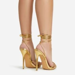 EGO Gelato Lace Up Platform Heel In Gold Metallic Faux Leather 9 EGO Gelato Lace Up Platform Heel In Gold Metallic Faux Leather -EGO Sales 06 01 23 fw45978 sq