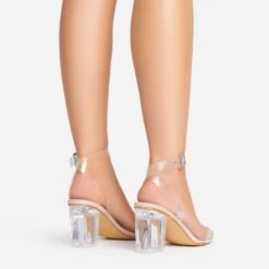 EGO Lena Barely There Perspex Block Clear Heel In Nude Patent -EGO Sales 15 02 23 fw63521 sb2