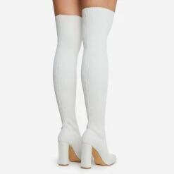 EGO Only-Fans Block Heel Over The Knee Thigh High Long Sock Boot In Cream Nude Ribbed Knit 10 EGO Only-Fans Block Heel Over The Knee Thigh High Long Sock Boot In Cream Nude Ribbed Knit -EGO Sales 16 08 22 fw12509