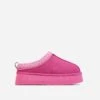 EGO Tazmin Aztec Detail Faux Fur Lining Platform Slipper In Pink Faux Suede