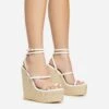 EGO Arred Clear Perspex Strap Detail Woven Platform Wedge In White Faux Leather 2 EGO Arred Clear Perspex Strap Detail Woven Platform Wedge In White Faux Leather -EGO Sales 20 01 23 fw acc50859 s