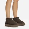 EGO Pumpkin Platform Sole Faux Fur Lining Ultra Mini Ankle Boot In Brown Faux Suede 2 EGO Pumpkin Platform Sole Faux Fur Lining Ultra Mini Ankle Boot In Brown Faux Suede -EGO Sales 28 10 22 fw20391 sq
