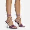 EGO Tribute-To Lace Up Open Square Toe Stiletto Heel In Lilac Velvet -EGO Sales 28 10 22 fw23723 sqjpg copy
