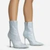 EGO Devoted Pointed Toe Stiletto Heel Ankle Boot In Silver Glitter 1 EGO Devoted Pointed Toe Stiletto Heel Ankle Boot In Silver Glitter -EGO Sales 28 10 22 fw25824 sq