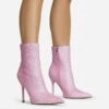 EGO Devoted Pointed Toe Stiletto Heel Ankle Boot In Pink Glitter 1 EGO Devoted Pointed Toe Stiletto Heel Ankle Boot In Pink Glitter -EGO Sales 28 10 22 fw25829 sq