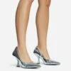 EGO Pointed Court Kitten Heel In Silver Patent -EGO Sales 30 11 22 fw31733 sq