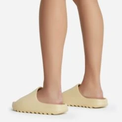 EGO Playoff Flat Slider Sandal In Ivory Rubber 10 EGO Playoff Flat Slider Sandal In Ivory Rubber -EGO Sales playoff 10808 copy