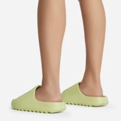 EGO Playoff Flat Slider Sandal In Khaki Rubber -EGO Sales playoff 10816 copy 1