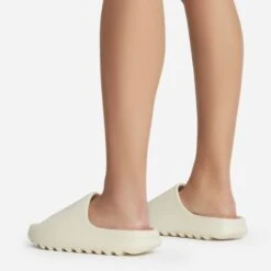 EGO Playoff Flat Slider Sandal In Off White Rubber 11 EGO Playoff Flat Slider Sandal In Off White Rubber -EGO Sales playoff 10820 copy