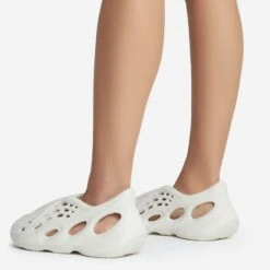 EGO Super-Bass Cut Out Detail Slip On In Off White Rubber -EGO Sales superbass 10780 copy