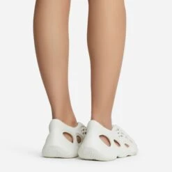 EGO Super-Bass Cut Out Detail Slip On In Off White Rubber -EGO Sales superbass 10781 copy