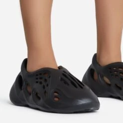 EGO Super-Bass Cut Out Detail Slip On In Black Rubber -EGO Sales superbass 10787 copy 1