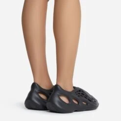 EGO Super-Bass Cut Out Detail Slip On In Black Rubber -EGO Sales superbass 10789 copy 1