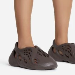 EGO Super-Bass Cut Out Detail Slip On In Brown Rubber -EGO Sales superbass 10791 copy 1