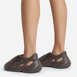 EGO Super-Bass Cut Out Detail Slip On In Brown Rubber -EGO Sales superbass 10792 copy 1