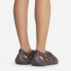 EGO Super-Bass Cut Out Detail Slip On In Brown Rubber -EGO Sales superbass 10793 copy 1